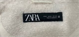 Chaqueta corta Zara beige mujer