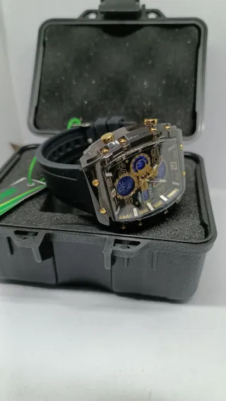 Reloj Smael Deluxe Negro y Dorado