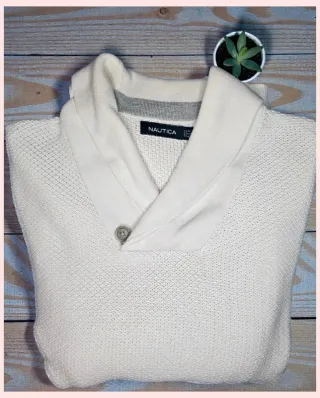 Jersey Nautica Cuello Chal 100% Algodón