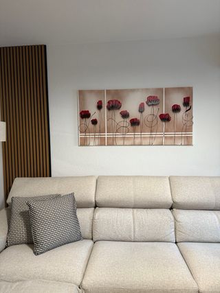 Cuadro moderno Lienzo Decorativo Flores Rojas