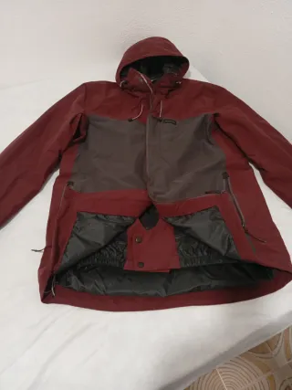Anorak esquí color rojo vino  y gris, dreamscape