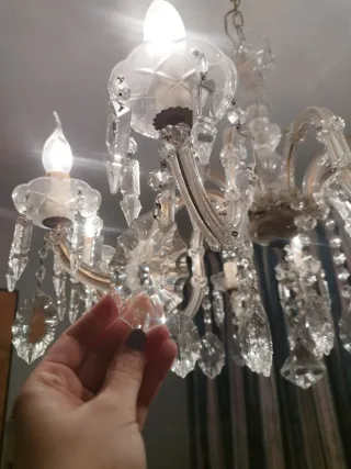 Lámpara Araña Cristal Bohemia 10 Brazos