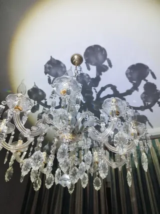 Lámpara Araña Cristal Bohemia 10 Brazos