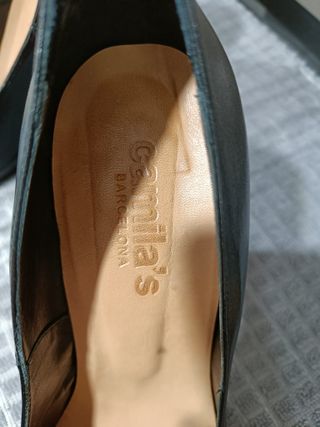 Zapatos Camilla's Piel Tacón Negro Talla 38
