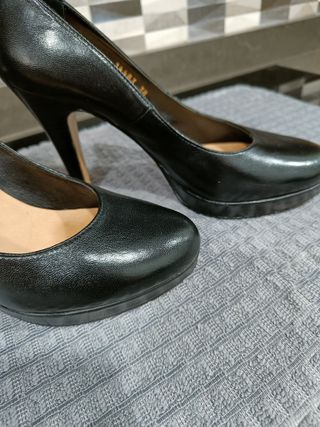 Zapatos Camilla's Piel Tacón Negro Talla 38