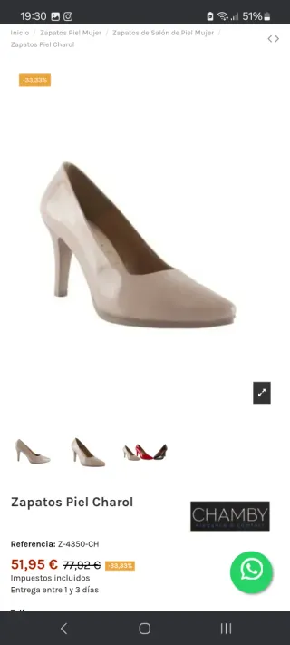 Zapatos de salón Chamby piel Nude