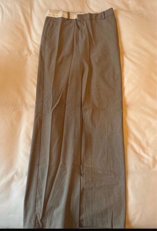 Falda larga traje gris y blanco Talla XS