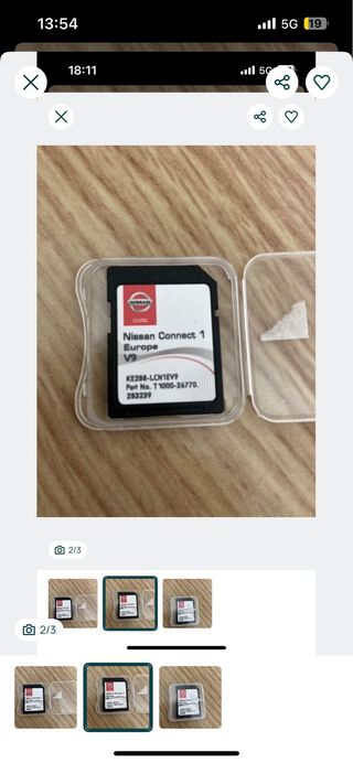 Cartão GPS Nissan Connect 1 Europa v9