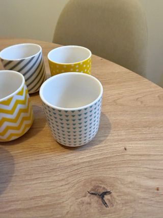 Juego 5 Tazas Café Porcelana Maison du Monde