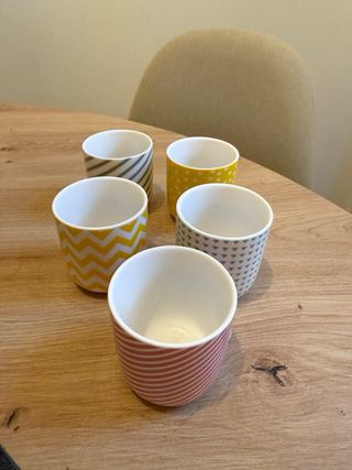 Juego 5 Tazas Café Porcelana Maison du Monde