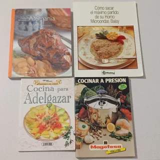 Libros de cocina variados (4 unidades)