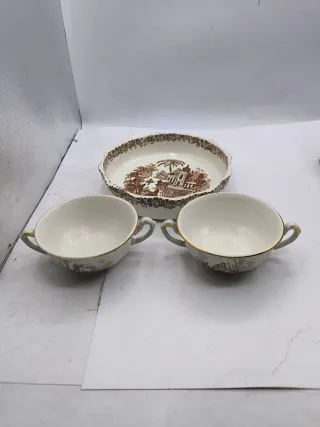 La Cartuja AJ - Juego de 2 tazas y plato