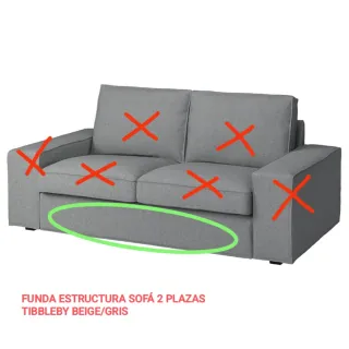 KIVIK Funda para la estructura del sofá 2 plazas
