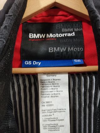 Chaqueta BMW Moto Negra y Gris solo talla 56