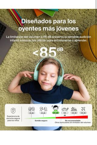 Auriculares infantiles verdes