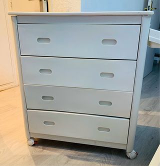 Cómoda cambiador bebé 4 cajones