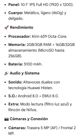 Tablet Huawei MediaPad T5 Negra con Teclado