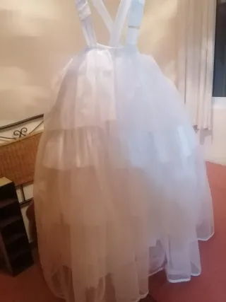 Cancán niña fallera blanco