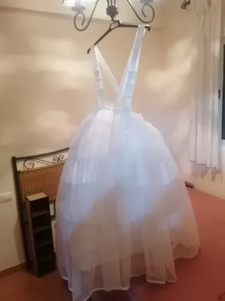 Cancán niña fallera blanco