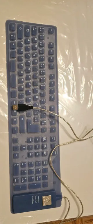 Teclado Flexible Azul/Gris