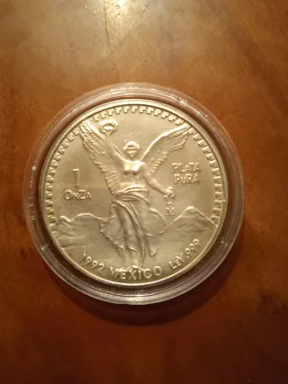 Moneda Plata Pura 1 Onza Mexico 1992
