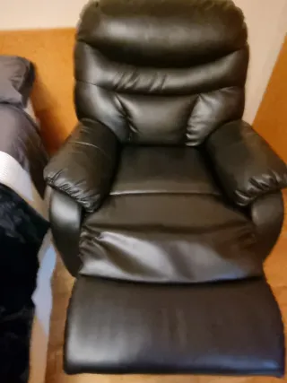 Sillón Relax Negro Piel Sintética