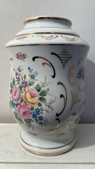 Jarrón porcelana tapa flores 32cm