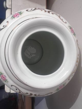 Jarrón porcelana tapa flores 32cm