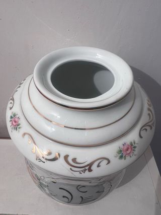 Jarrón porcelana tapa flores 32cm