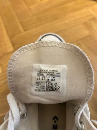 Converse All Star Plataforma Blancas 38