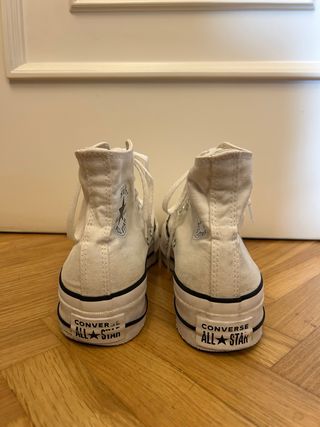 Converse All Star Plataforma Blancas 38