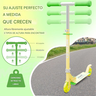 Patinete Infantil Plegable Amarillo