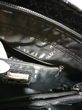 Bolso Negro Cocodrilo