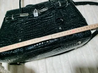 Bolso Negro Cocodrilo