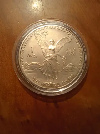 Moneda Plata 1 Onza México 1993 Ley .999