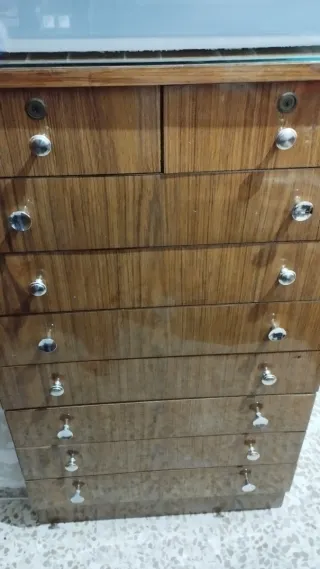 Cómoda Cajonera Madera Alto Brillo