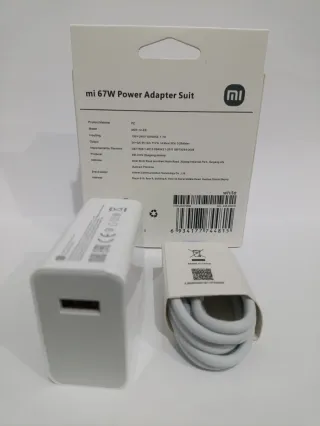 Cargador Xiaomi 67W Ultra Rápida y Cable Tipo C