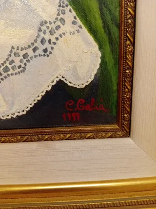 Cuadro Bodegón Marco Dorado