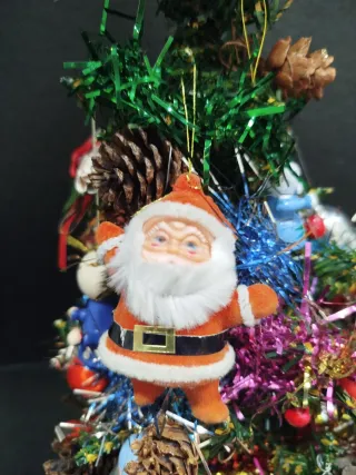 Mini árbol Navidad vintage completo