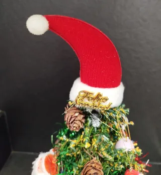 Mini árbol Navidad vintage completo