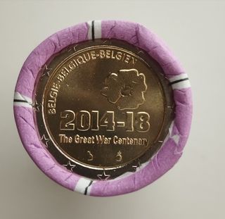 🇧🇪 Moneda 2€ Bélgica 2014 Guerra