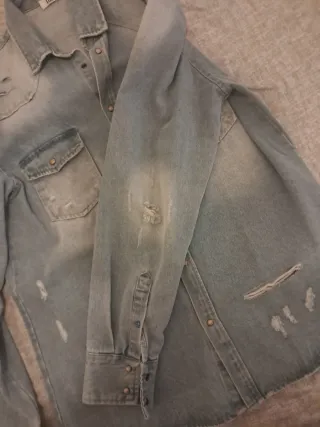 Giacca jeans Egg family strappi