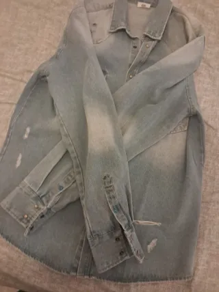 Giacca jeans Egg family strappi