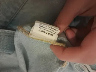 Giacca jeans Egg family strappi