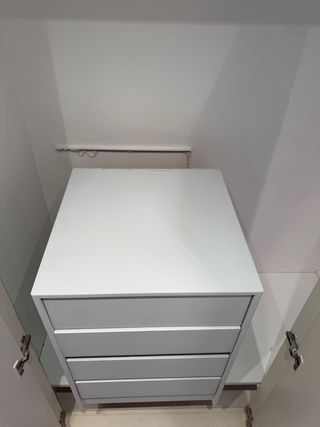 Cajonera de madera blanca 4 cajones