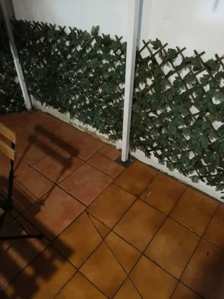 Mesa y 4 Sillas Jardín Madera y Metal