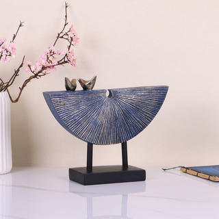 Escultura Abstracta Moderna Pájaro Dorado