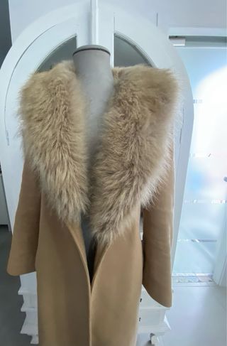 Abrigo Lana Zara Camel XL