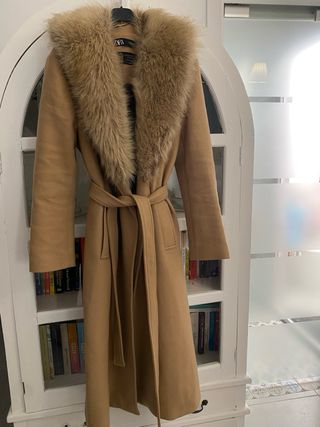 Abrigo Lana Zara Camel XL