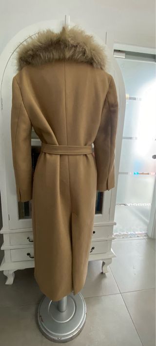 Abrigo Lana Zara Camel XL